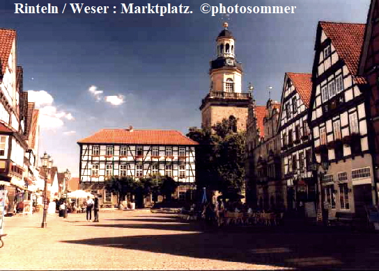 Rinteln / Weser : Marktplatz.  photosommer
