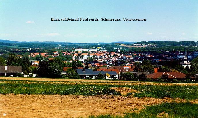 Blick auf Detmold Nord von der Schanze aus.  photosommer