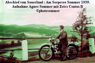 Abschied vom Sauerland : Am Sorpesee Sommer 1939.
Aufnahme Agnes Sommer mit Zeiss Contax II
 photosommer