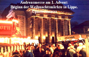 Andreasmesse am 1. Advent: 
Beginn der Weihnachtsmrkte in Lippe. 
photosommer