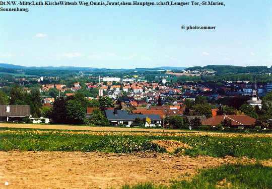 Dt.N/W.-Mitte:Luth.KircheWittenb.Weg,Omnia,Jowat,ehem.Hauptgen.schaft,Lemgoer Tor,-St.Marien,
Sonnenhang.
                                                                                                                                                                                                Gericht, 
                                                                                                                                                                                    Christuskirche                                                                                                                                                                   
                                                                                                                         photosommer