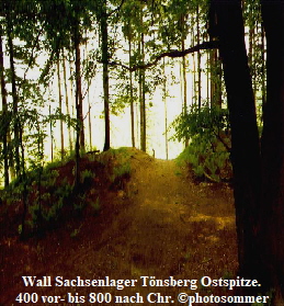 Wall Sachsenlager Tnsberg Ostspitze.
400 vor- bis 800 nach Chr. photosommer