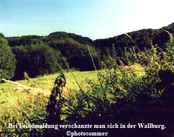 Bei Feindmeldung verschanzte man sich in der Wallburg.
photosommer